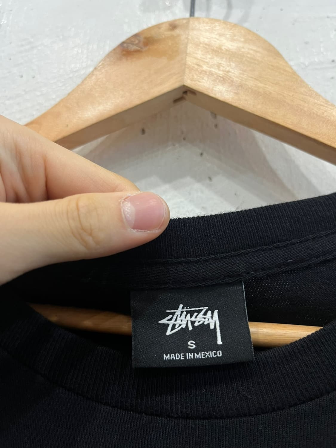 스투시 스탁로고 반팔 티셔츠 블랙 S 상품이미지4