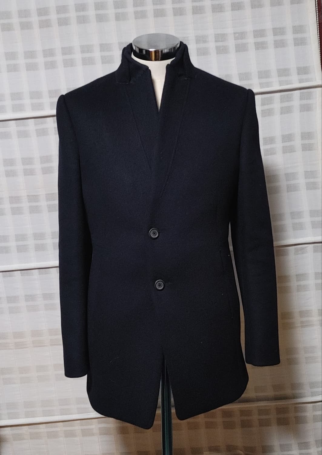 (한섬) 타임 옴므 네이비 코트 자켓 95 / 캐시미어 블렌디드 상품이미지3