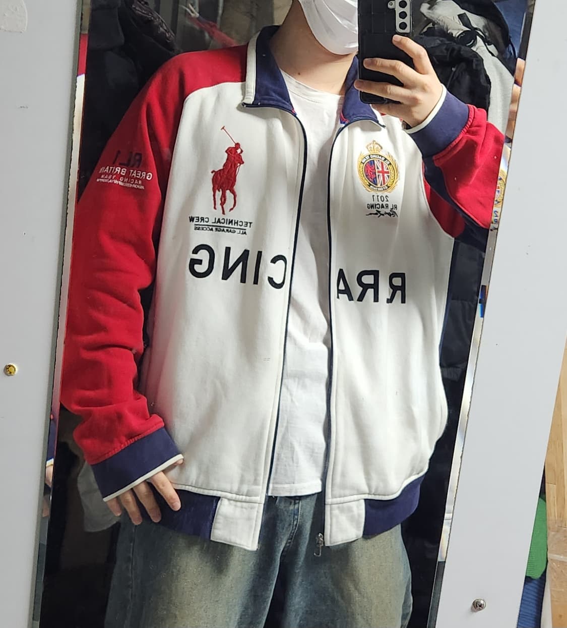 XL 폴로 랄프로렌 빅포니  RL1 레이싱 코튼 집업 자켓 상품이미지2