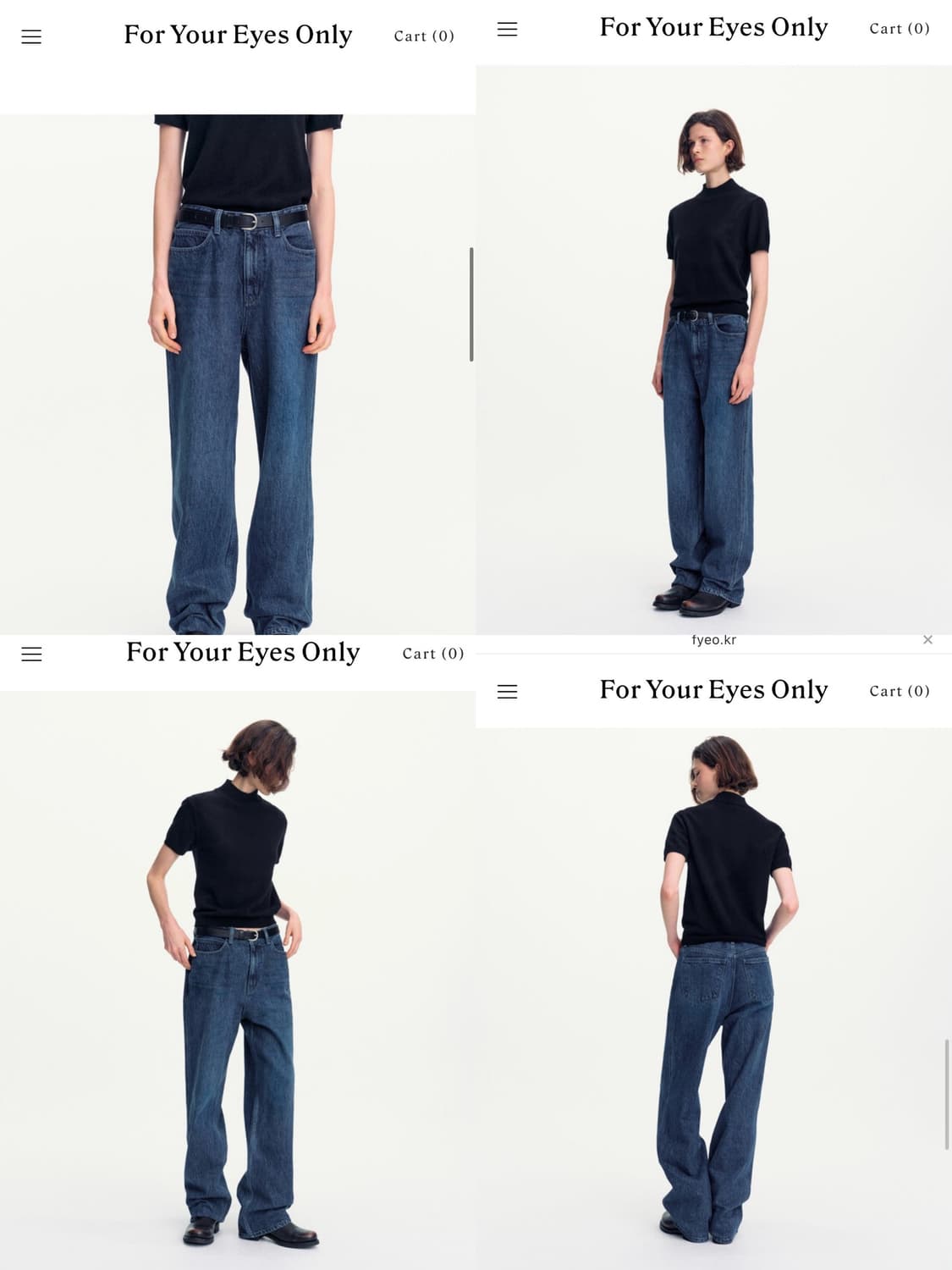 포유온 Lise wide denim(36,standard) 상품이미지10