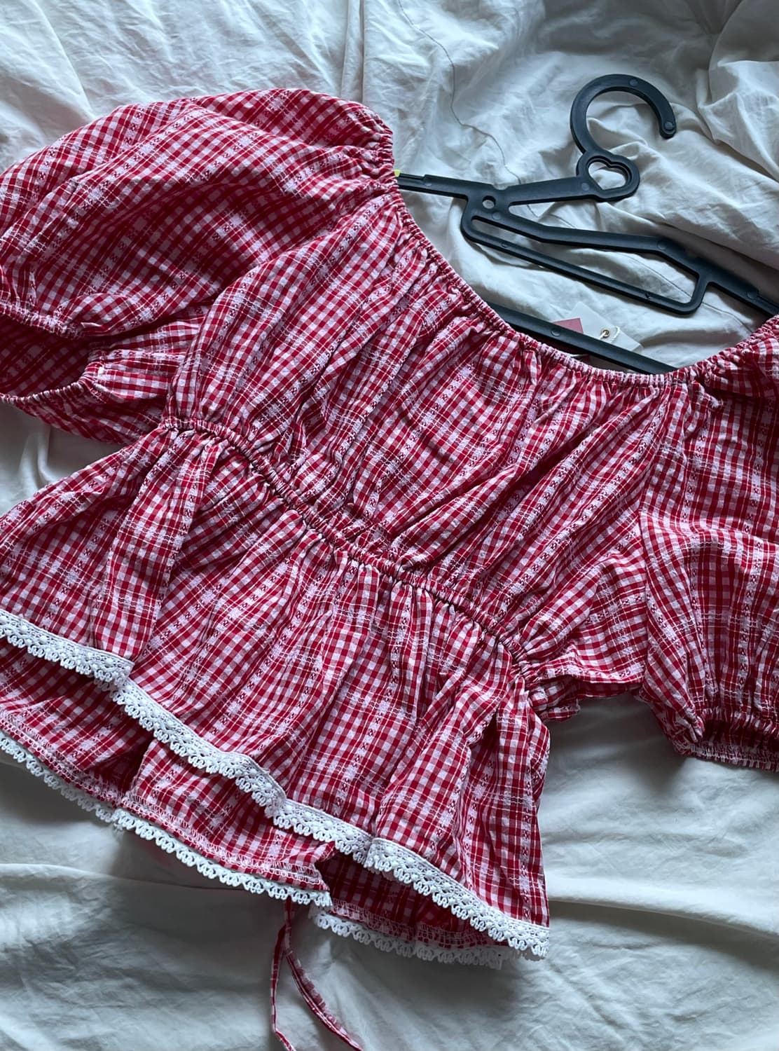 하이틴 빈티지 프릴 블라우스 상품이미지2