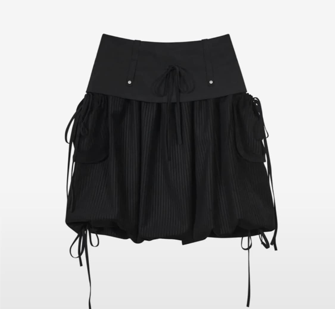 typeservice Mixed volume skirt [black] 상품이미지1