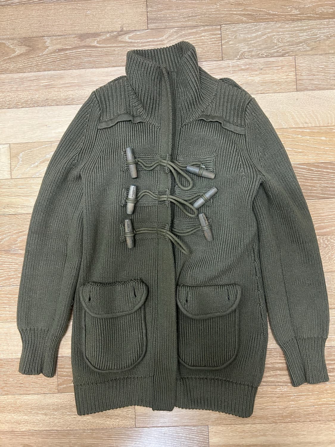 정품)버버리 브릿 니트 가디건 올리브 S/한국 95 상품이미지1