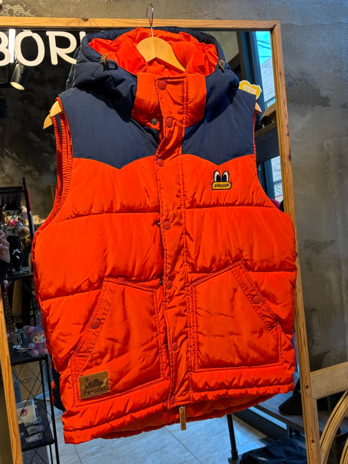 팬콧 오렌지 숏 패딩베스트 L 상품이미지1