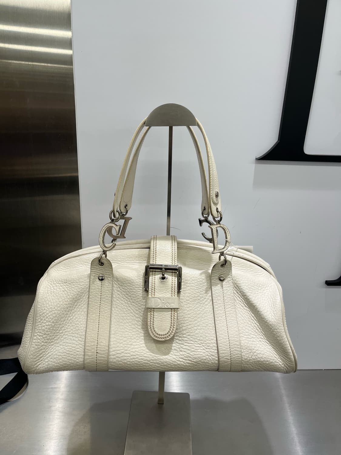 빈티지 디올 볼링백 화이트백 상품이미지1