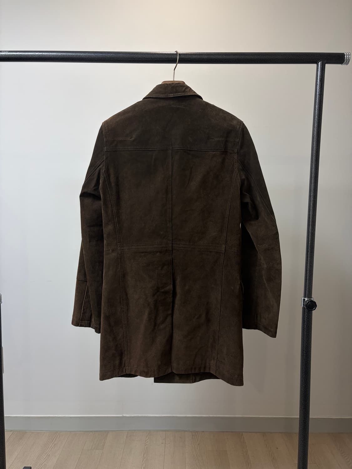 (L) eloq 엘록 돈피 브라운 스웨이드 더블 견장 자켓 상품이미지5