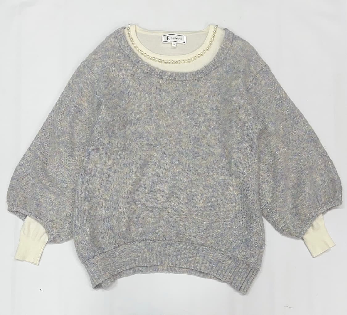 🫧하구미의 진주 레이어드 코디세트🫧 니트 7부 그런지 에스닉 히피 상품이미지2