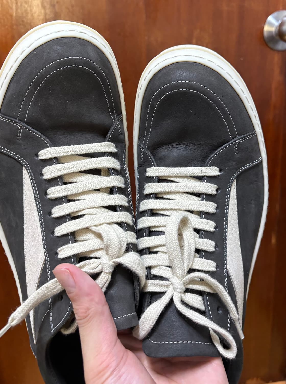 릭오웬스 릭반스 레더 누벅 다크더스트 차콜 44 상품이미지5