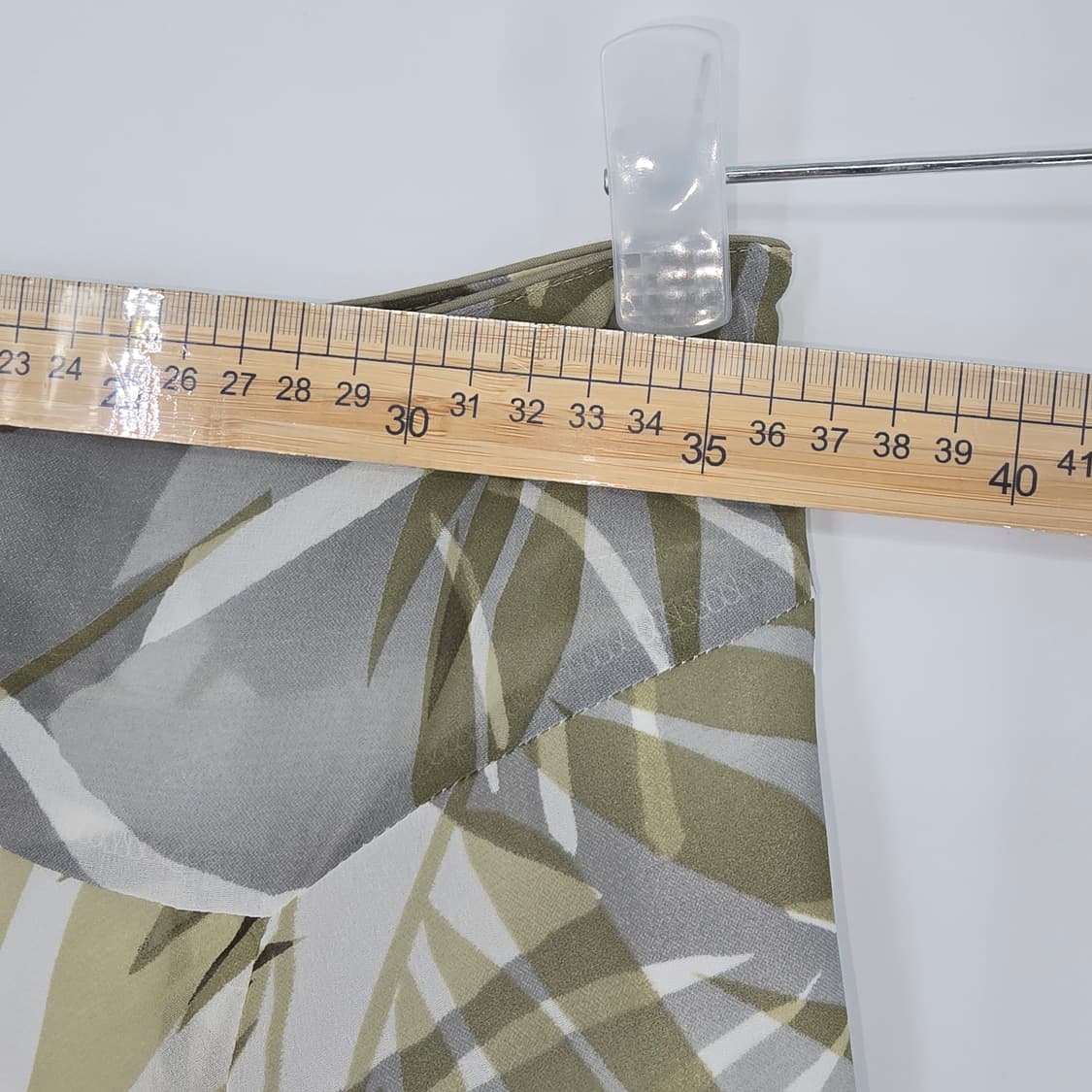 일본 빈티지 나뭇잎 패턴 롱 스커트 쉬폰 치마 28 상품이미지4