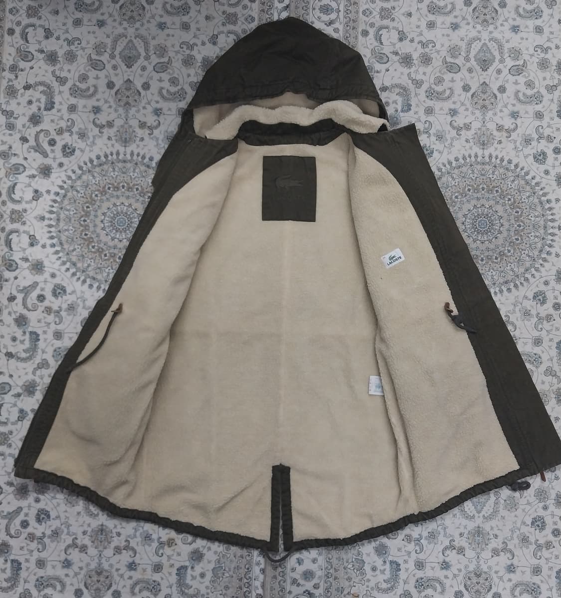 라코스테 패치 후드 부클 롱 야상 점퍼 34 (55반까지) 상품이미지3