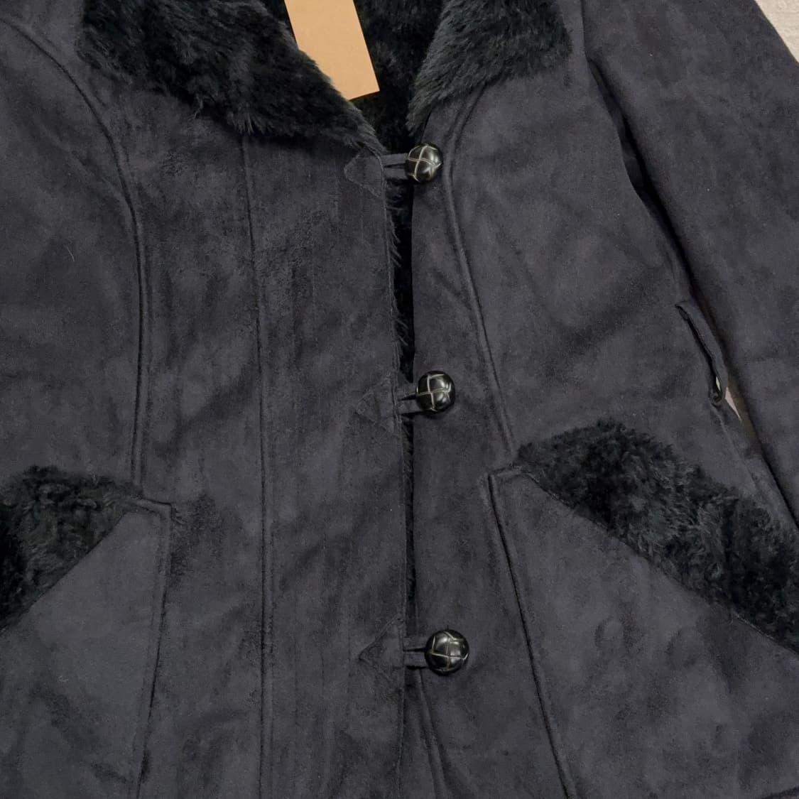 여성 폴리 스웨이드 무스탕 자켓 상품이미지3