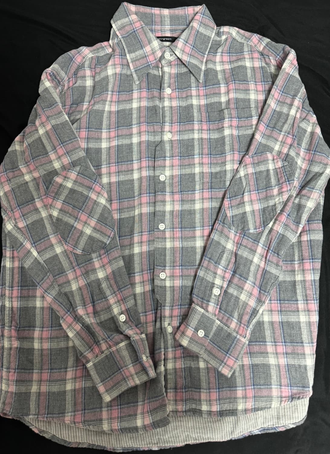 해칭룸 아카이브 셔츠 핑크 그레이 (2) 상품이미지1