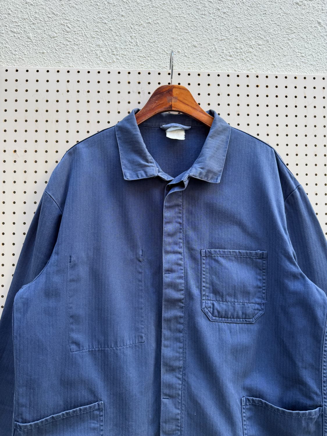 OLD VINTAGE FADED HBT FRENCH 페이드 헤링본워크자켓 상품이미지5