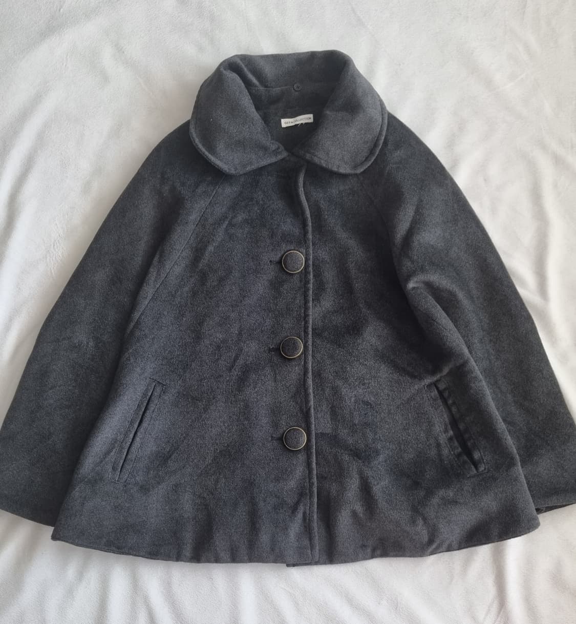 빈티지 모리걸 하구미 그레이 케이프 망토 코트 상품이미지1