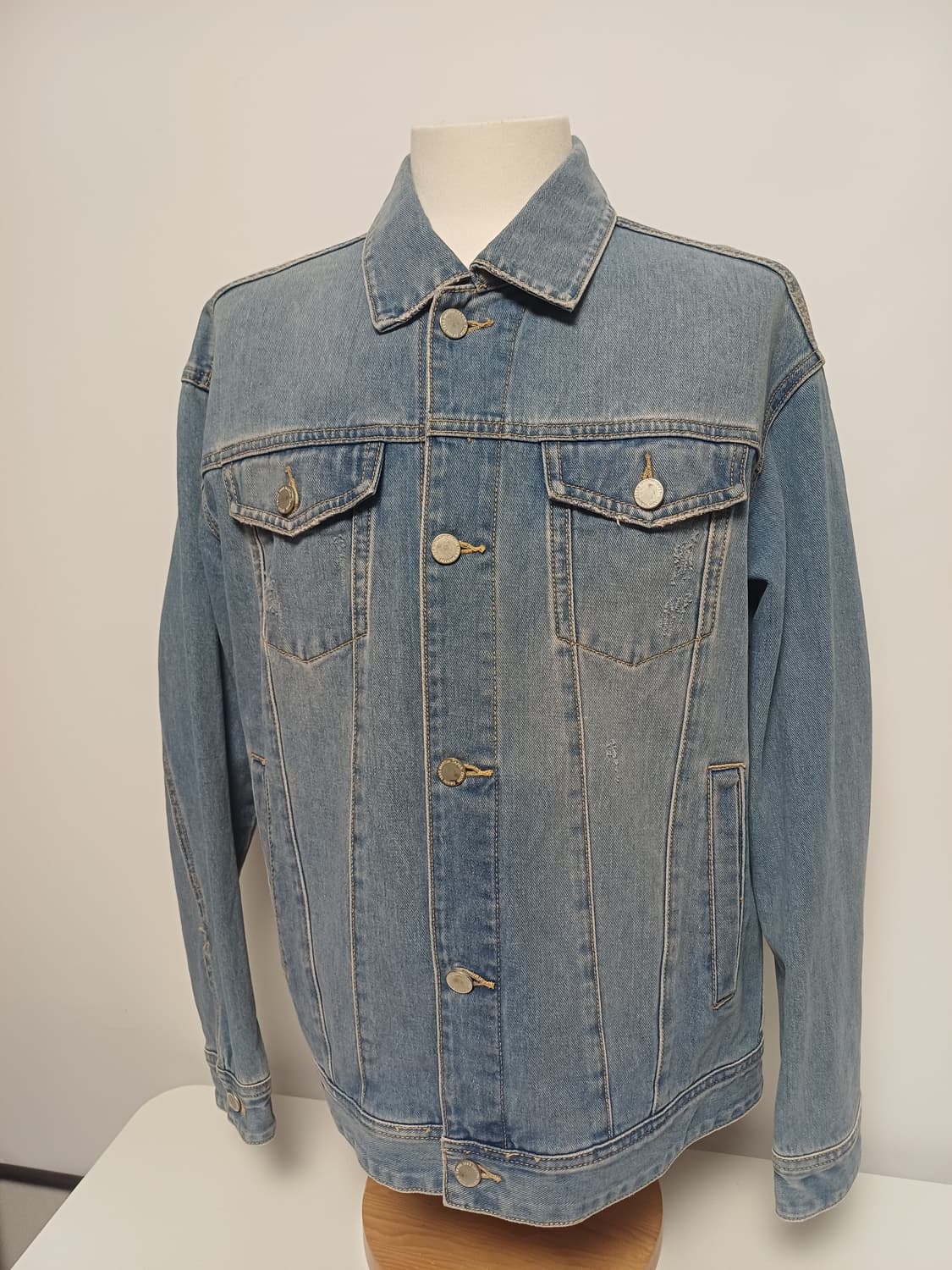 [지오지아] 세미오버핏 데님 자켓- 100(L) 사이즈 상품이미지1