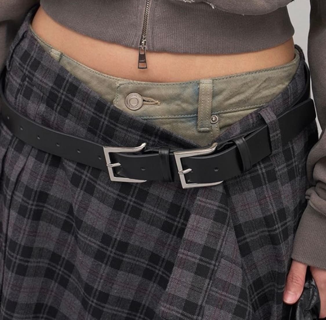 lcdc 더블 버클 레더 벨트 상품이미지2