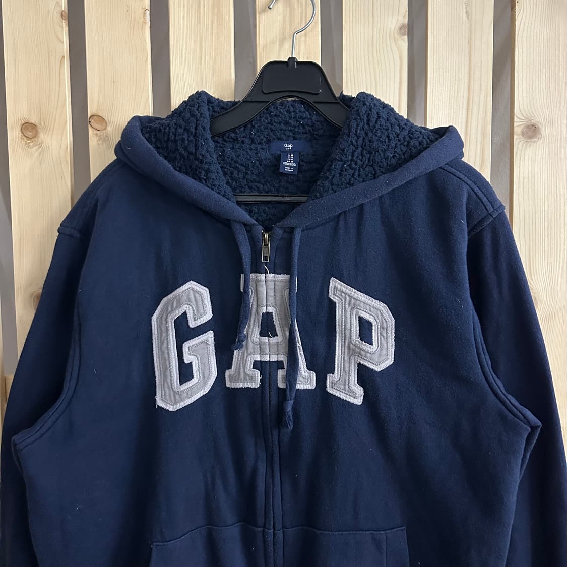 (M) GAP 갭 네이비 양털 후드집업 상품이미지3
