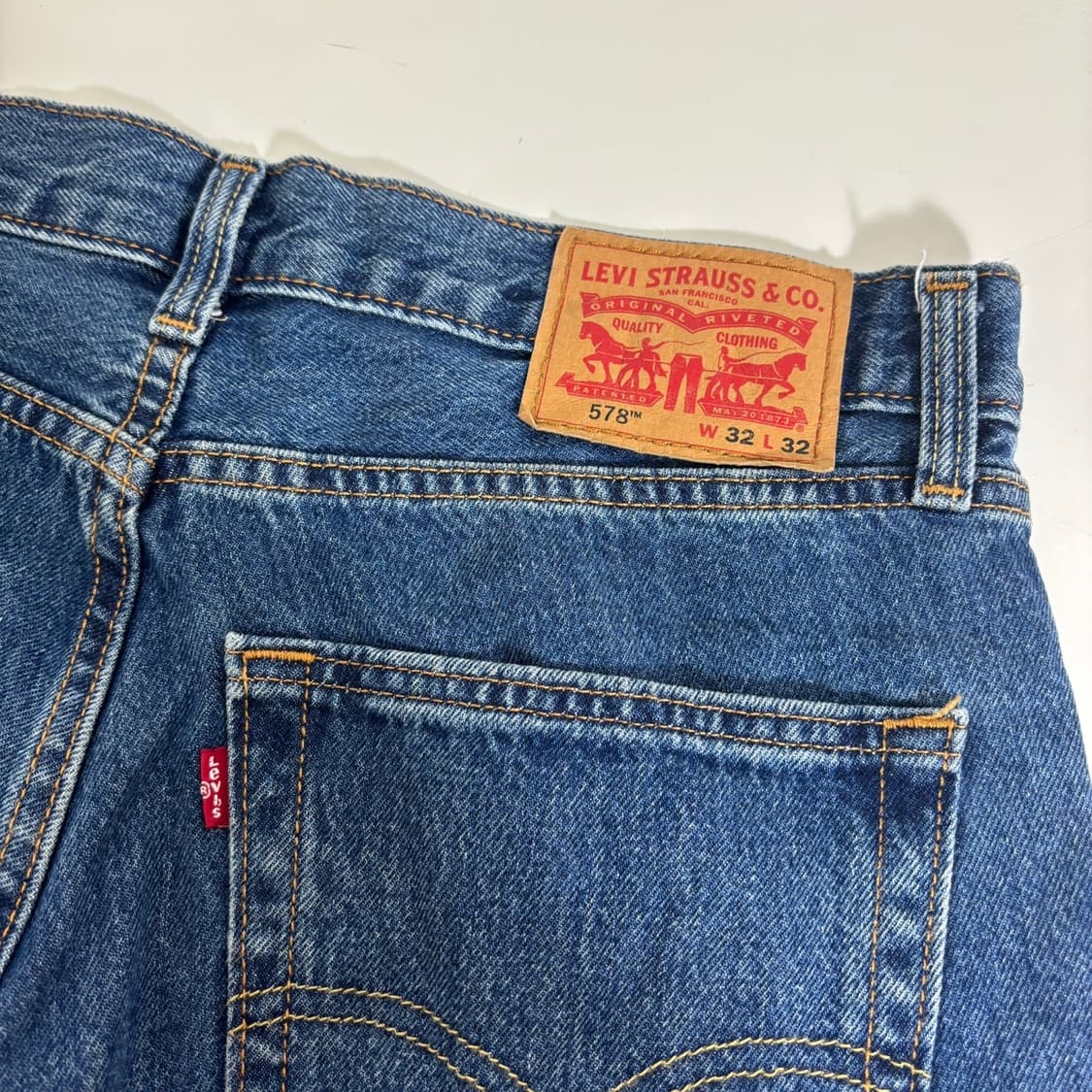 L 리바이스578 진청워시드 벌룬와이드핏 데님팬츠 상품이미지1