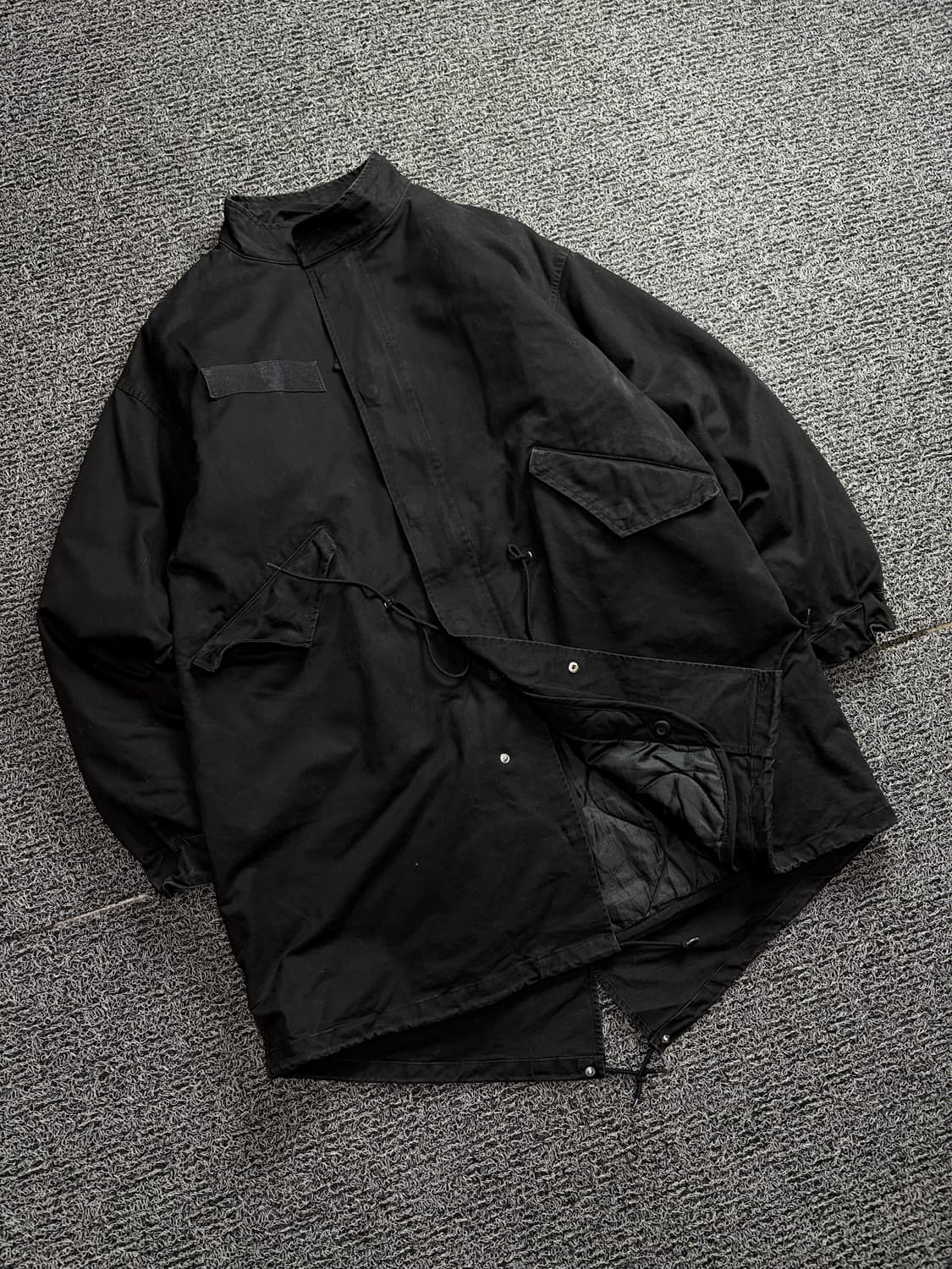 라퍼지스토어 m-65 밀리터리 블랙 피쉬테일 야상 자켓 1582 상품이미지1