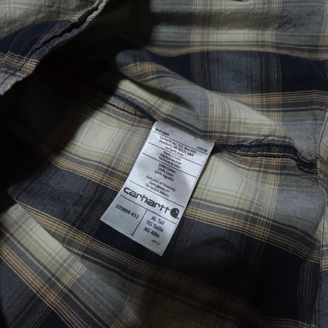 Carhartt Relaxed Fit Plaid Check Shirt 상품이미지5