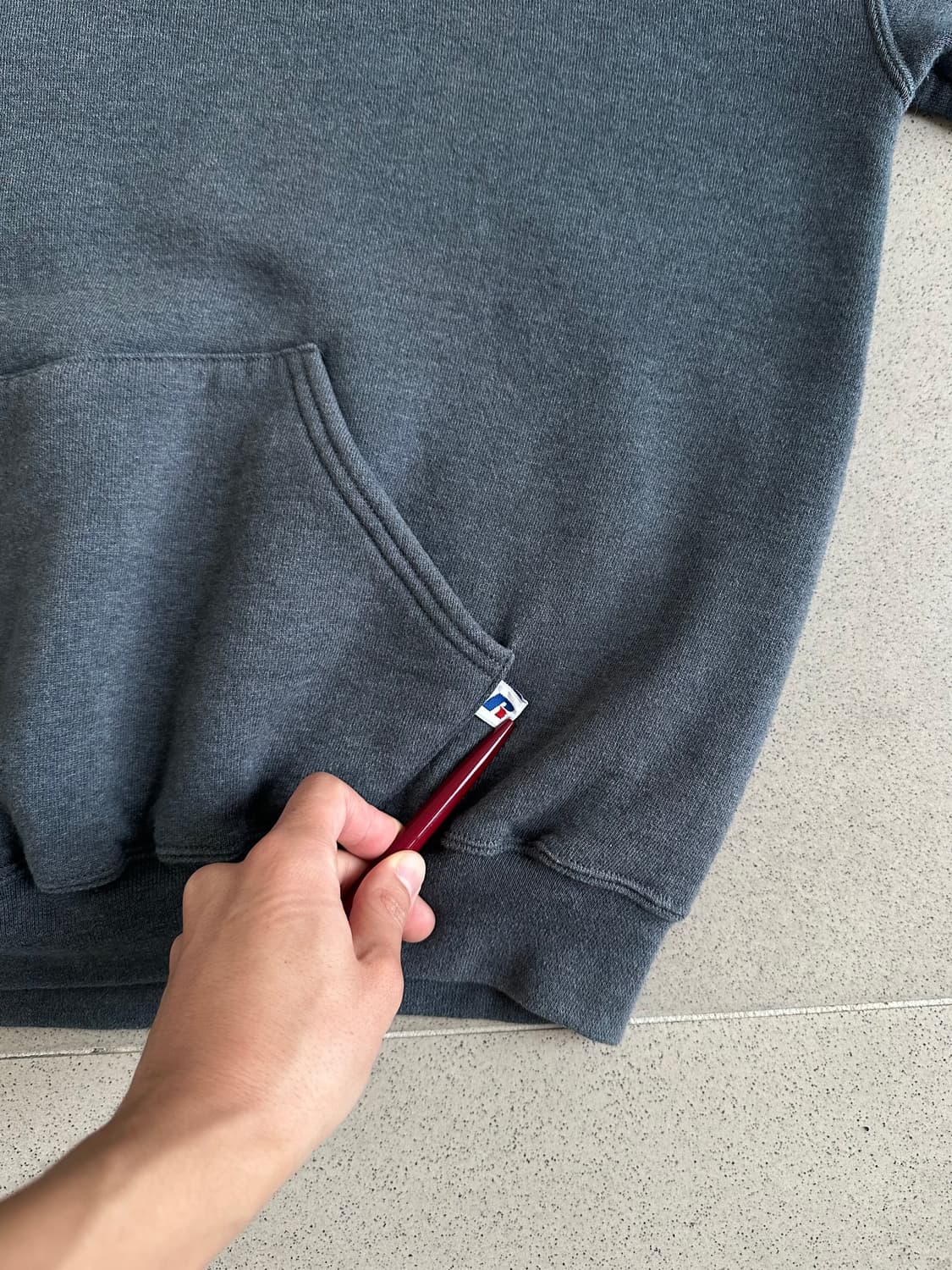 00s 빈티지 러셀 후드 다크그레이 XL 상품이미지4