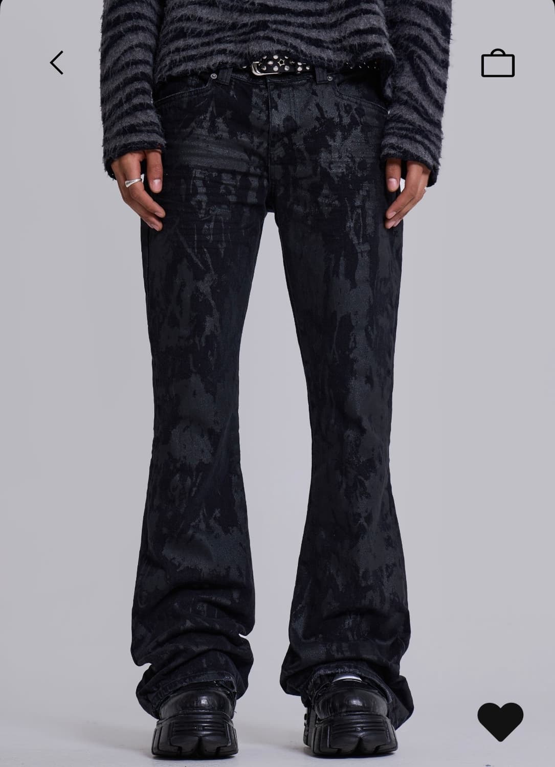 Jaded london Wax Coated Drift Jeans W28 상품이미지1