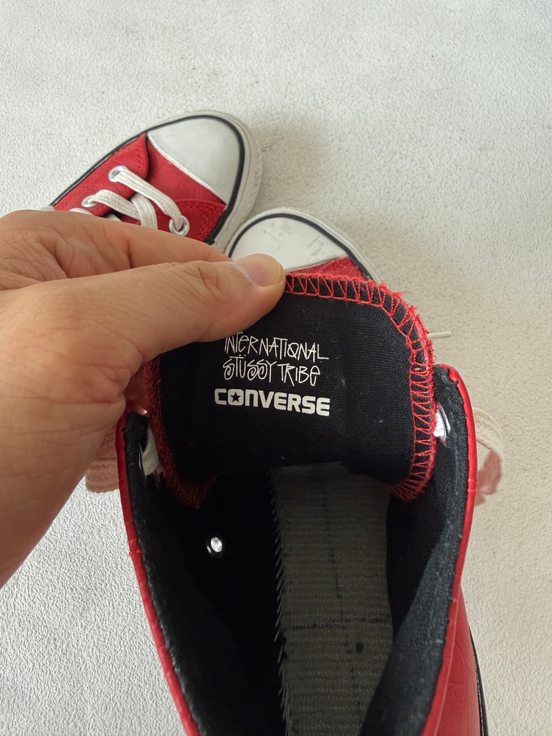 컨버스(Converse) 스투시 크록 레더 하이(13년도 출시,속 깔창X 상품이미지10