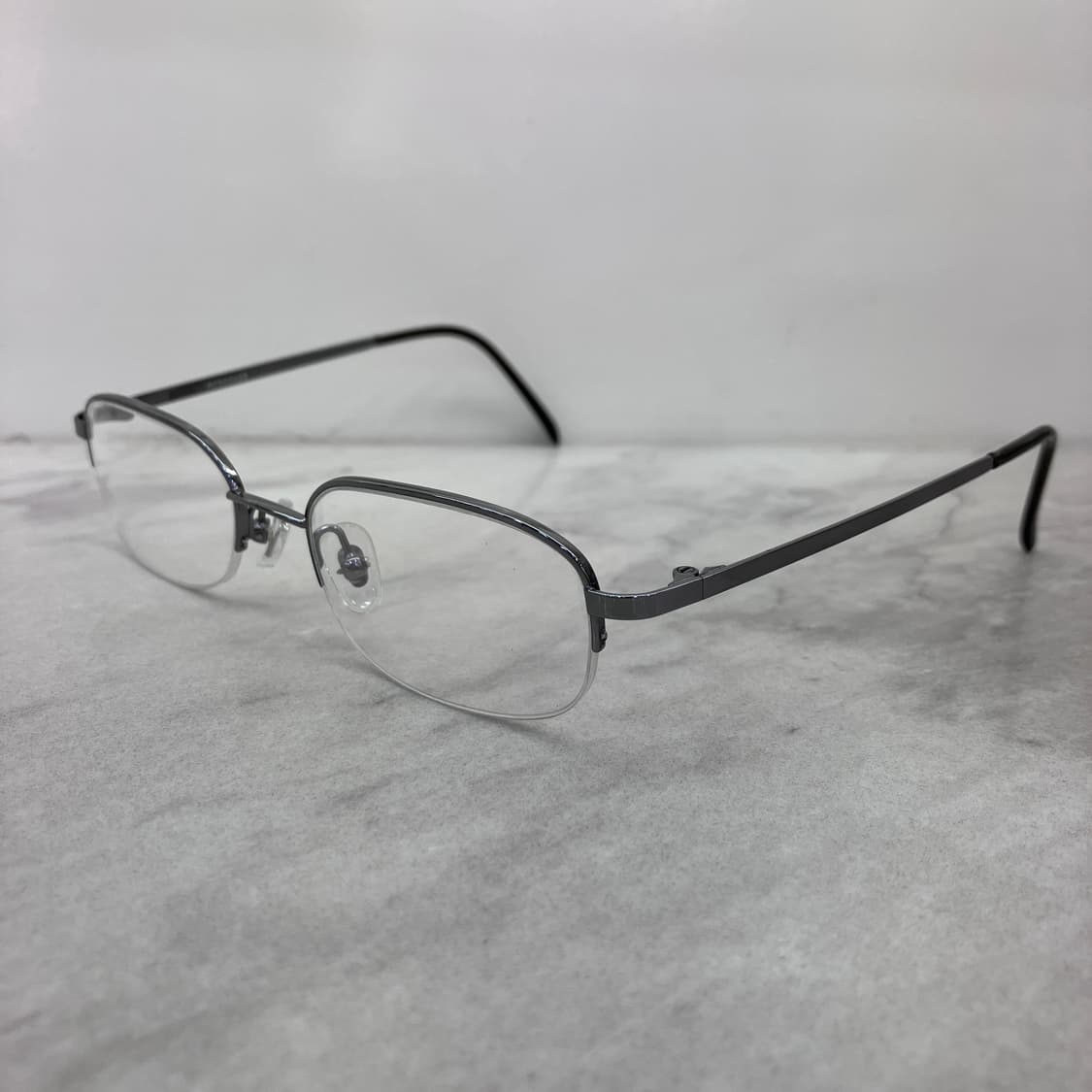 C78 ACSODOS 실버 소프트 스퀘어 반무테 메탈 안경 상품이미지7