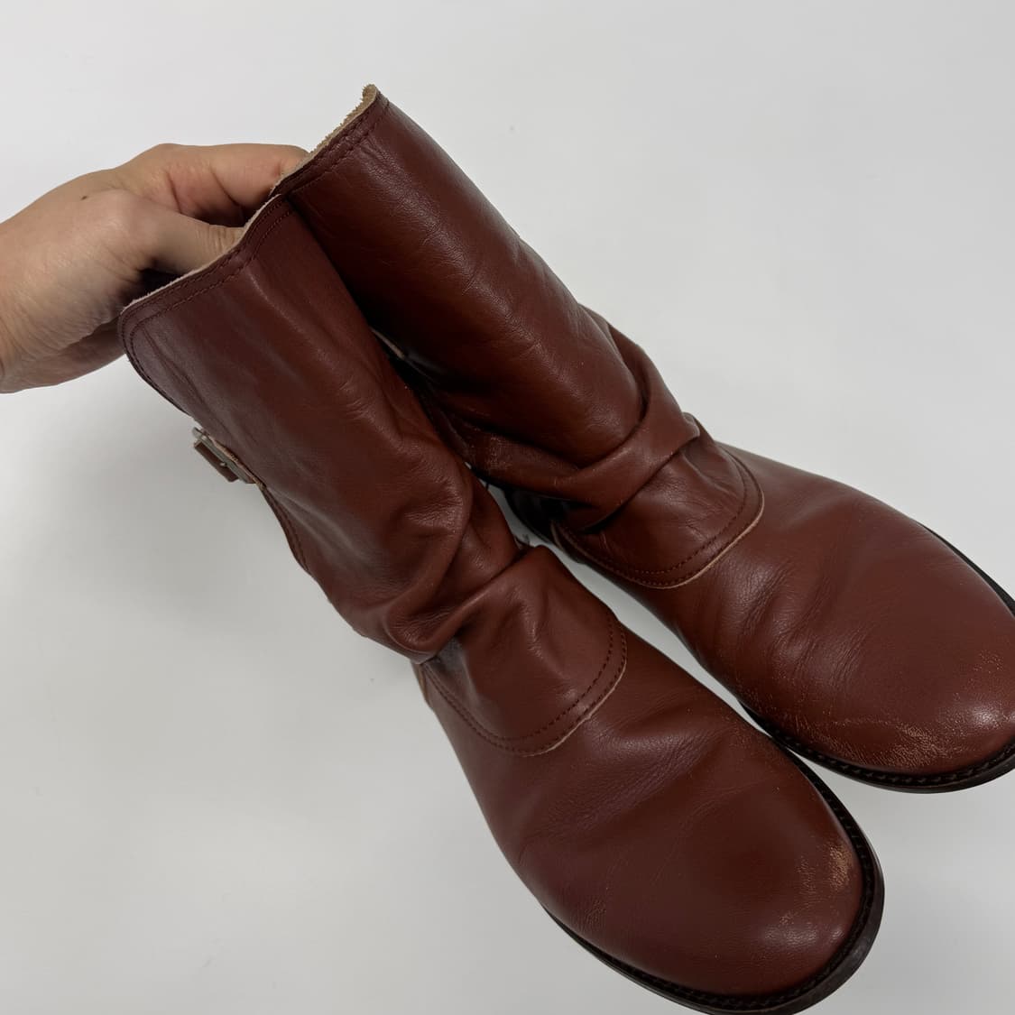 Sunao Kuwahara slouchy boots 상품이미지7
