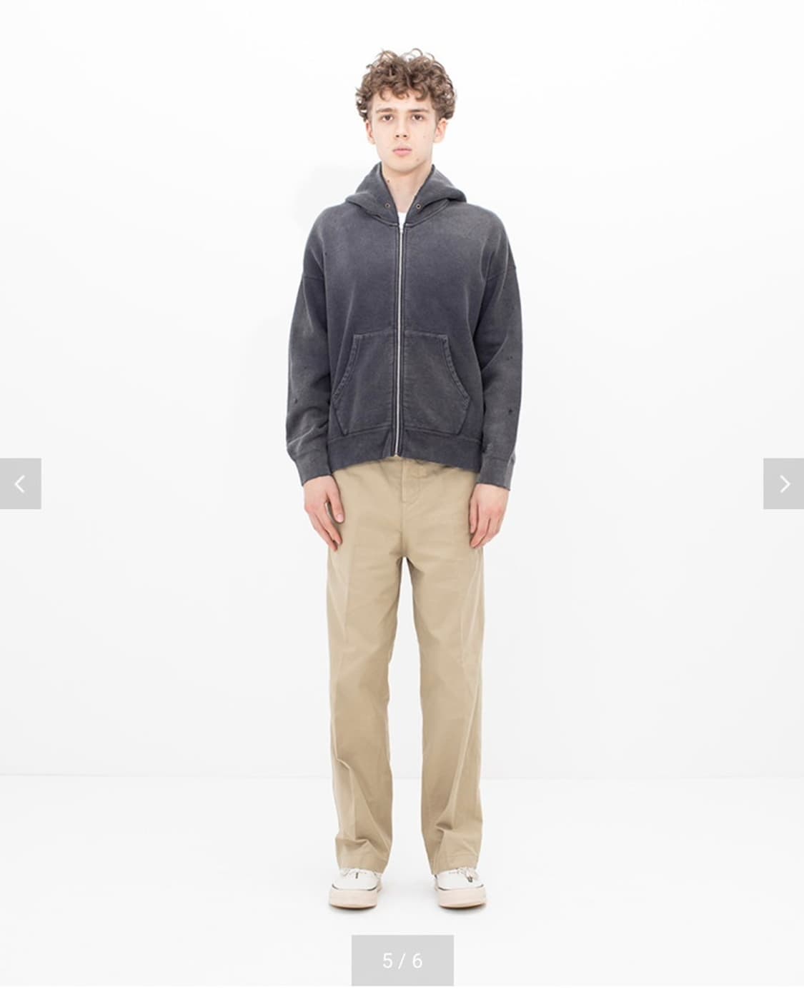 비즈빔 25SS JUMBO SB 스웻 후드집업 크래쉬 네이비 3사이즈판매 상품이미지2