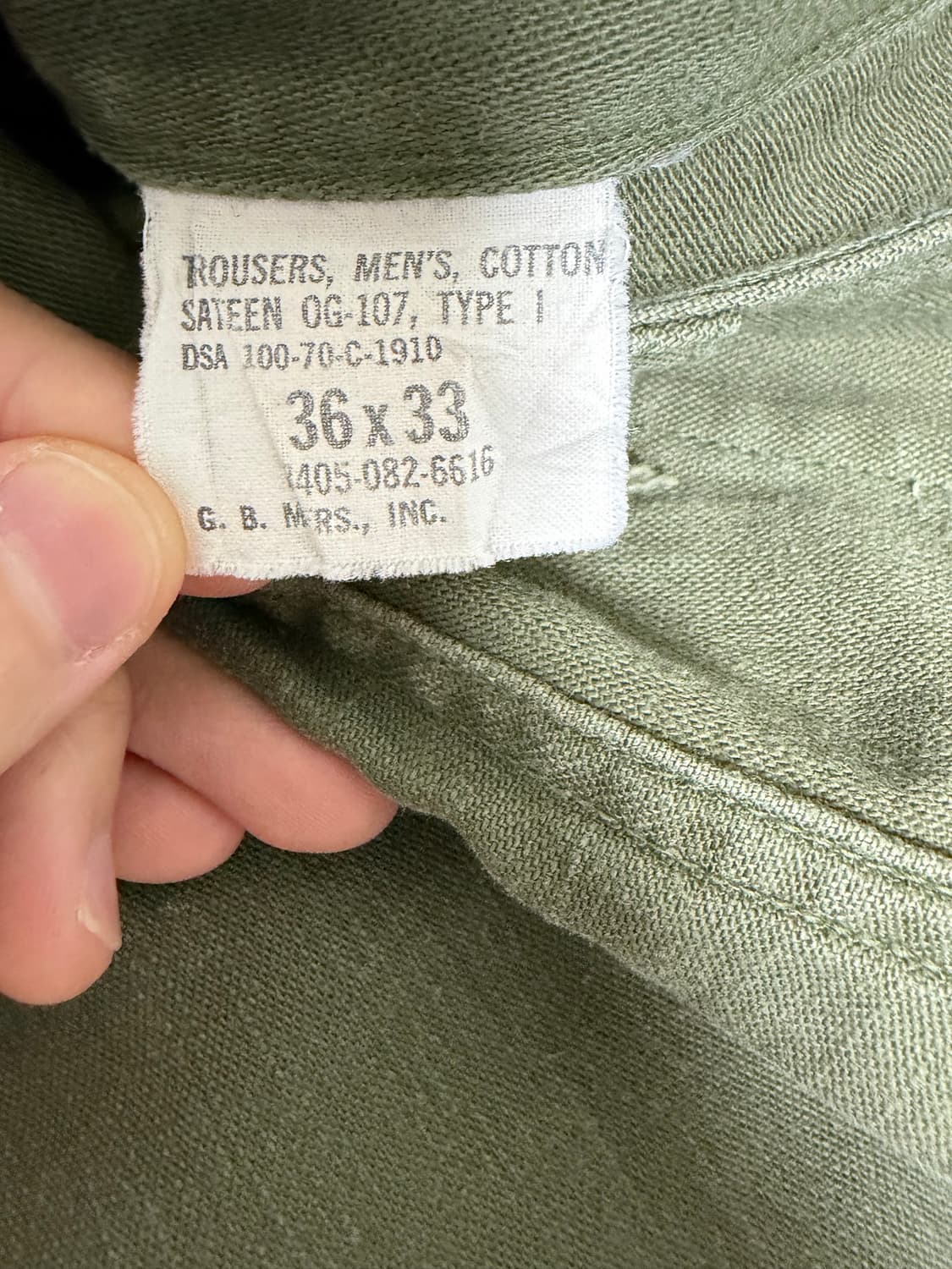 [36x33] 빈티지 오리지널 70s OG-107 퍼티그 팬츠 상품이미지3