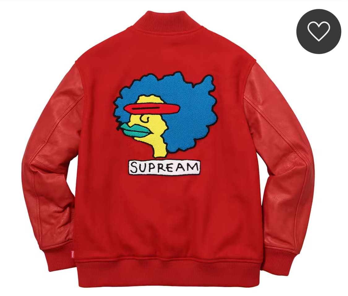 17FW Supreme gonz 레더 바시티 상품이미지1