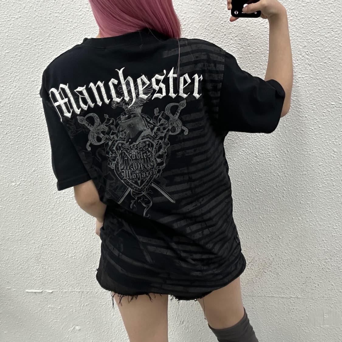 00s 재팬 프린팅 블랙 락시크 반팔티 2XL 상품이미지2