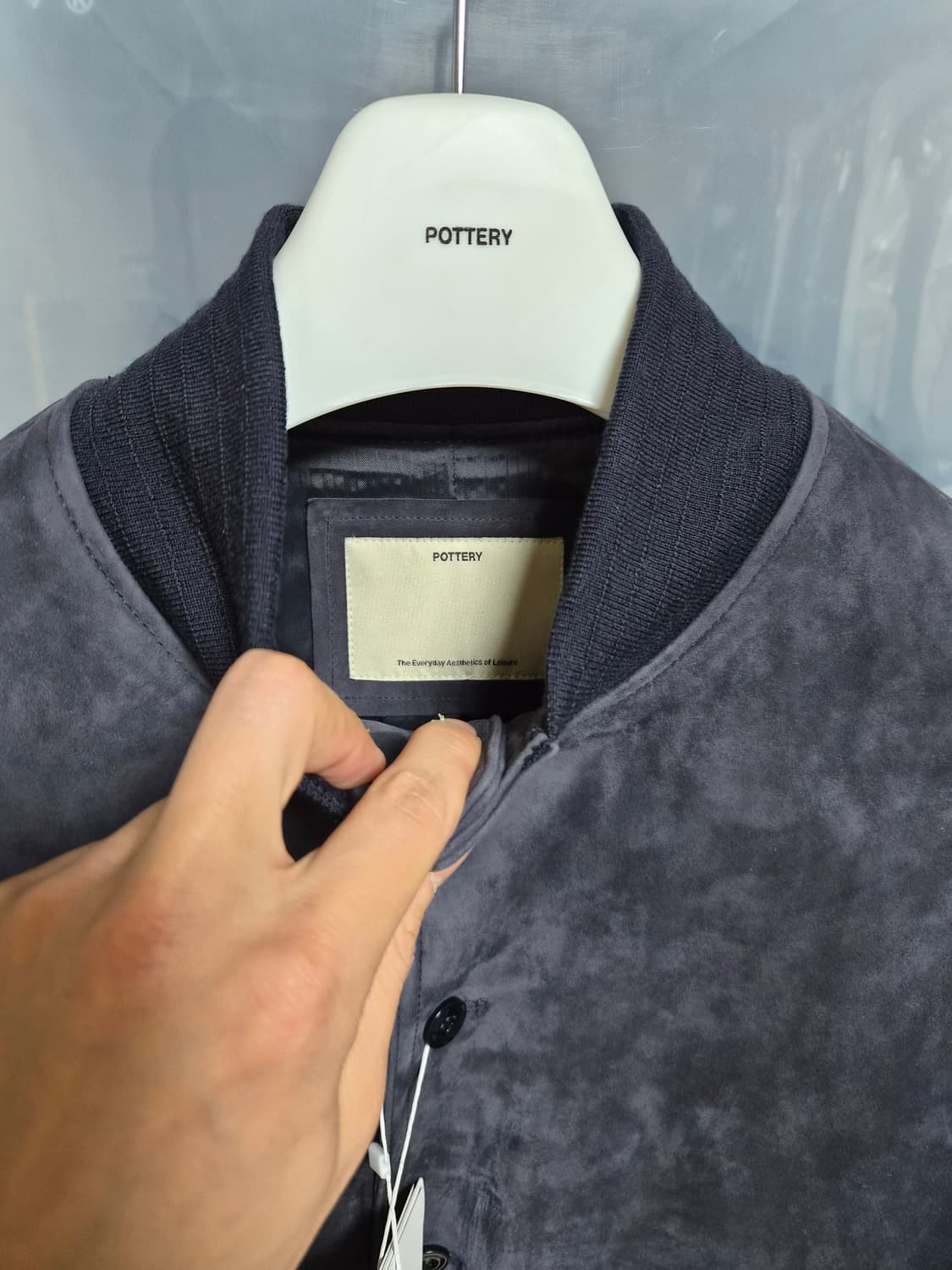 포터리 A-1 스웨이드 자켓 네이비 2 상품이미지8