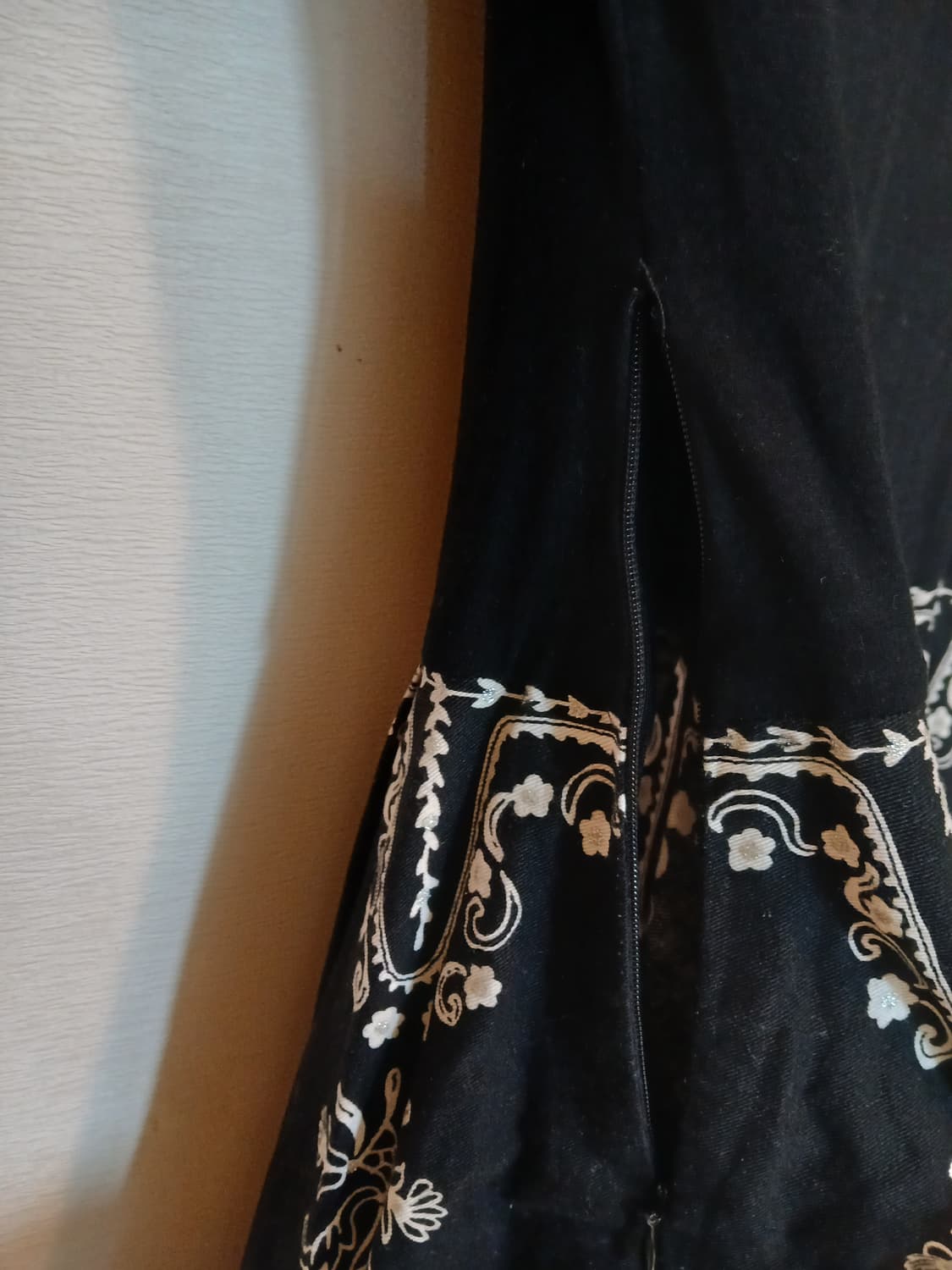 비즈 장식 패턴 원피스 드레스 플레이 스커트 코튼 홀복 데일리 데이트룩 상품이미지4