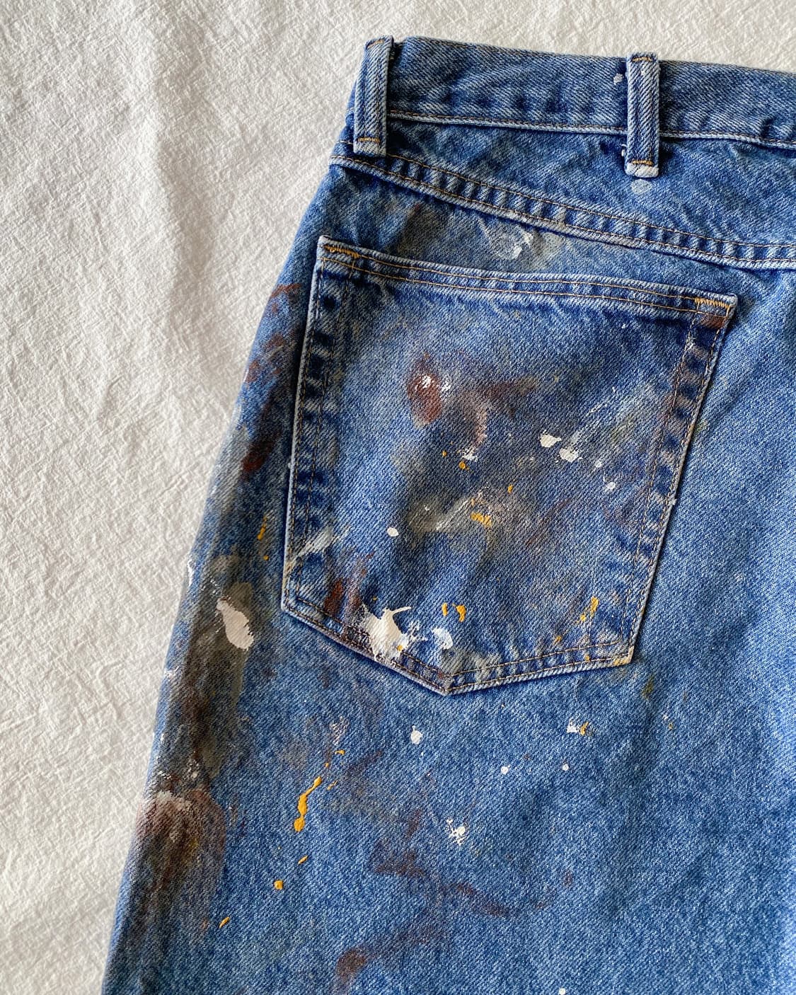 랭글러 페인팅 데님 팬츠 상품이미지8