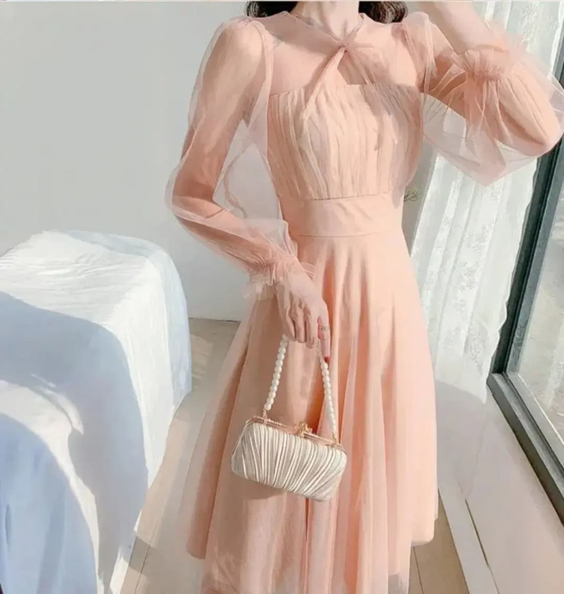 핑크 샤원피스 상품이미지1