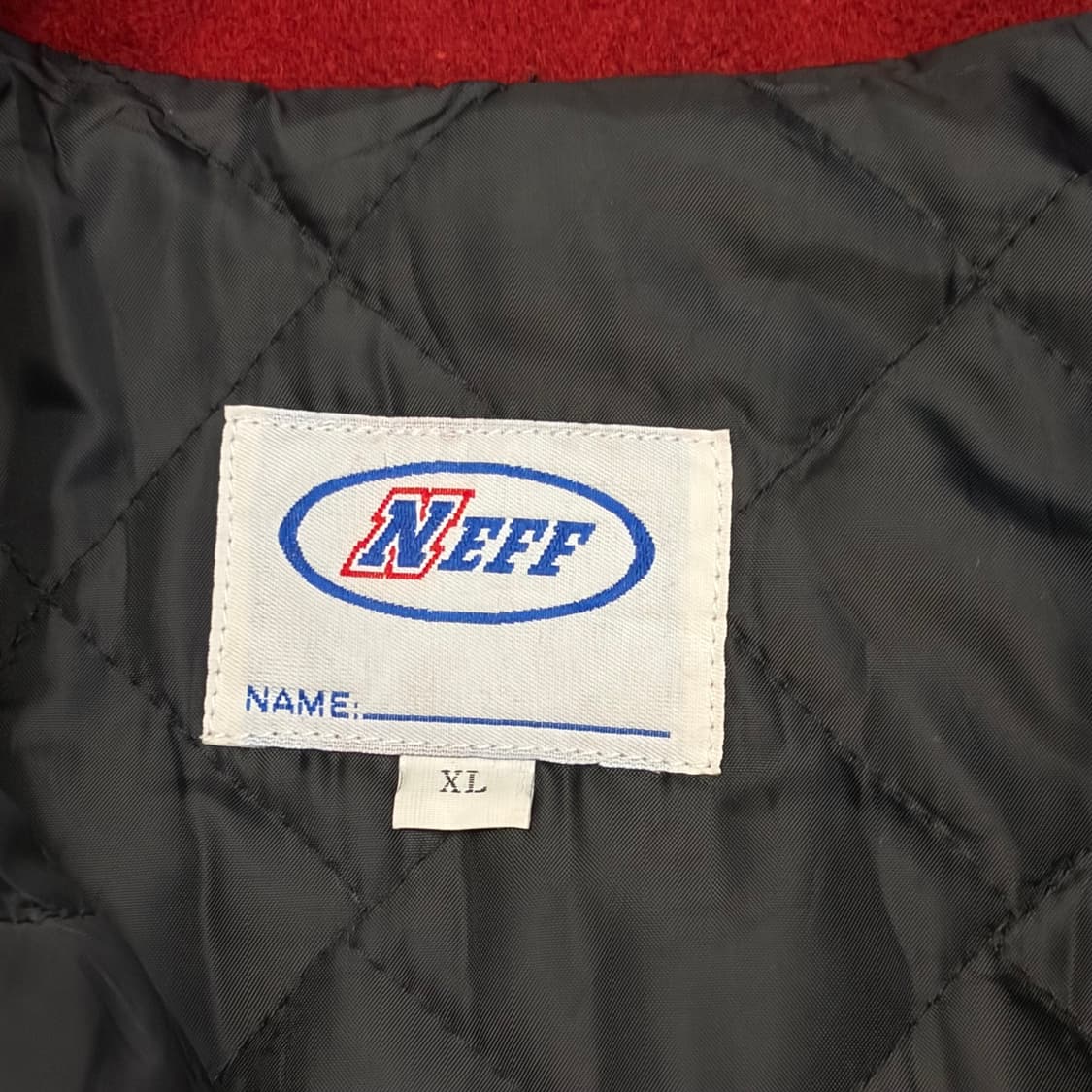 00s USA 빈티지 NEFFq 울 가죽 바시티자켓 상품이미지7