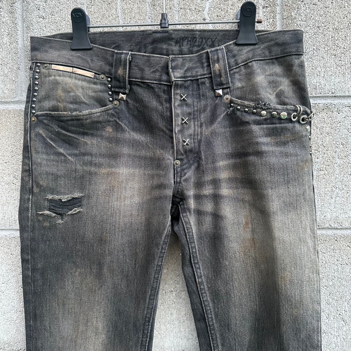 (MPH) pocket detail mudwash flared jeans 상품이미지2
