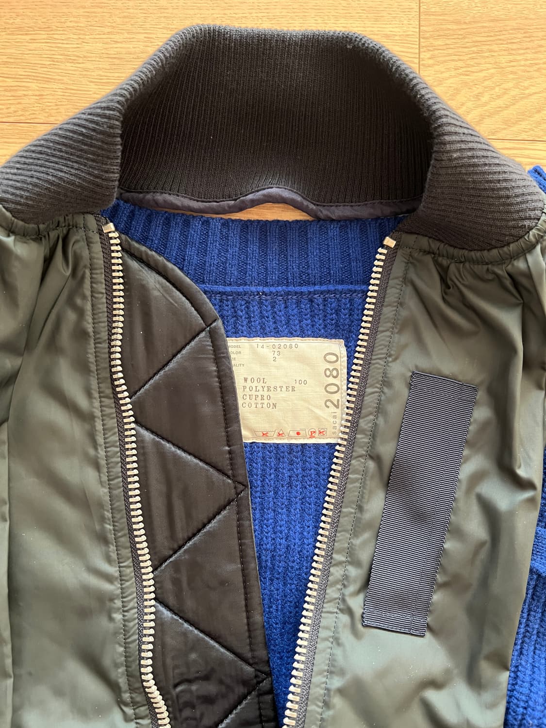 Sacai knitted bomber 상품이미지3