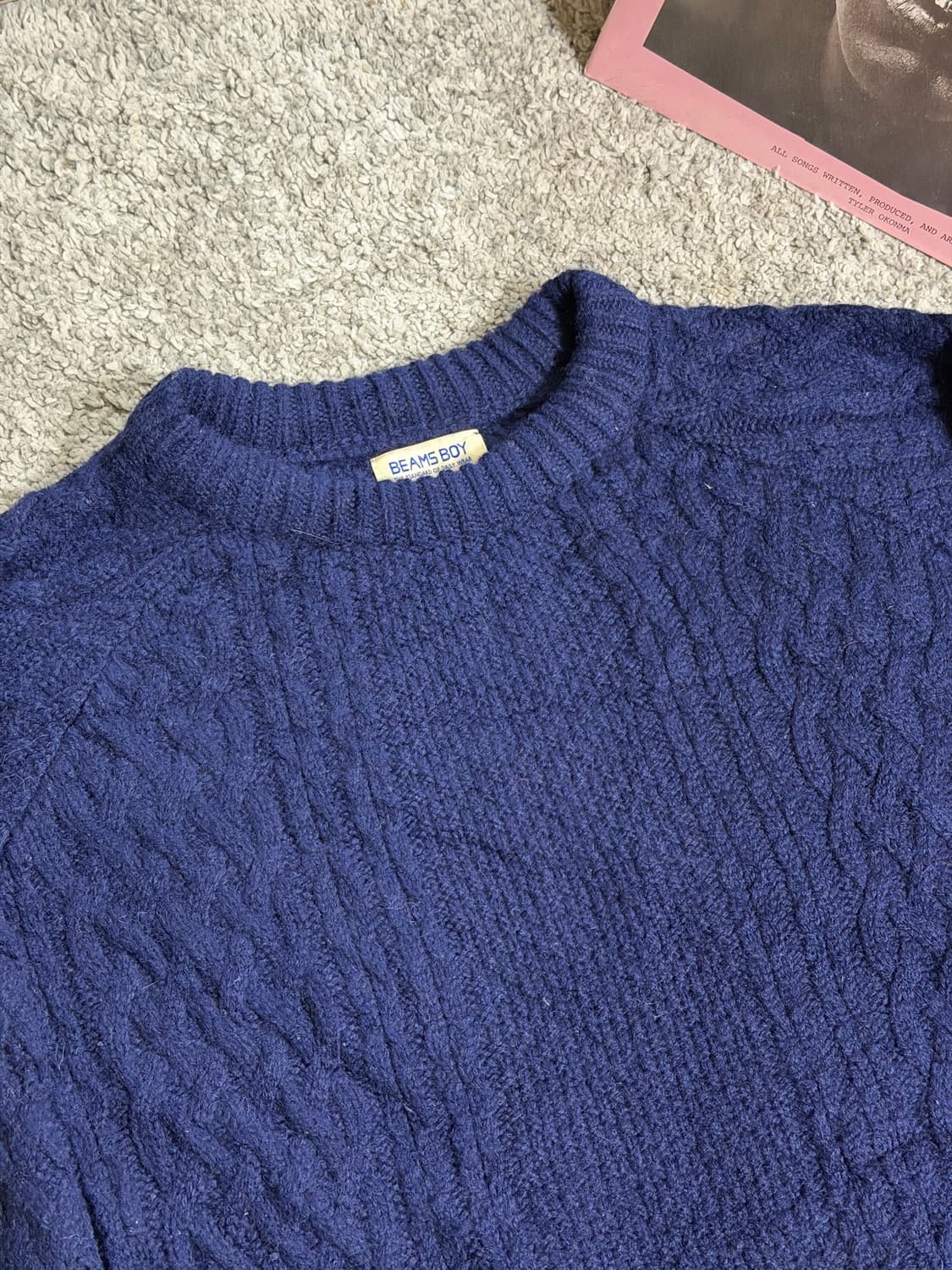 BEAMS BOY 빔즈보이 케이블 울 니트 상품이미지2