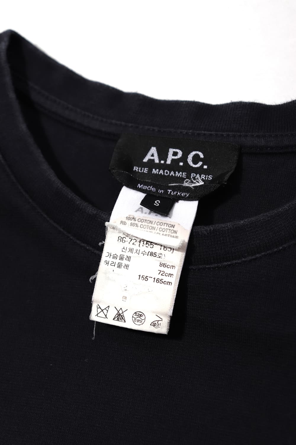 APC 블랙 워싱 맨투맨 women S 상품이미지4
