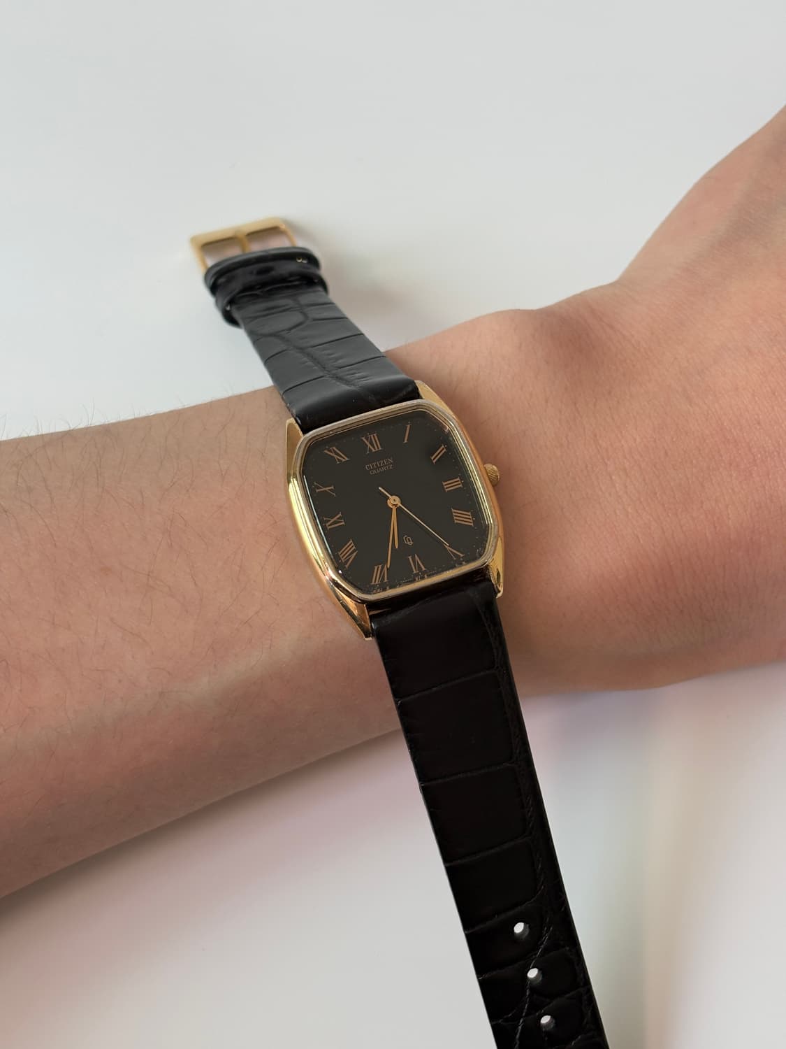 1980s CQ Roman Gold Square Quartz 상품이미지8