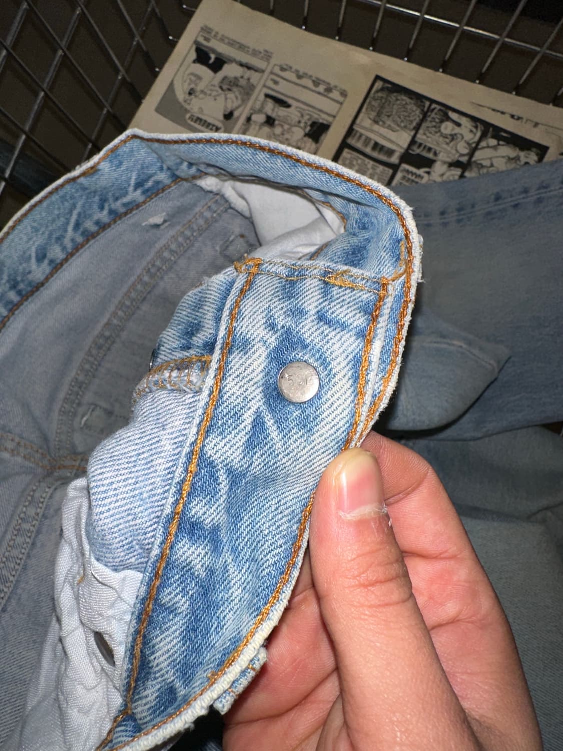 90’s Levi’s 501 repair denim washed pant 상품이미지8