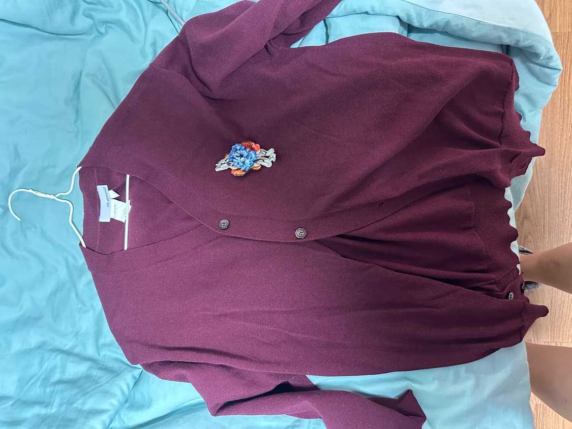 준태킴 봄 여름 버건디 가디건 상품이미지2