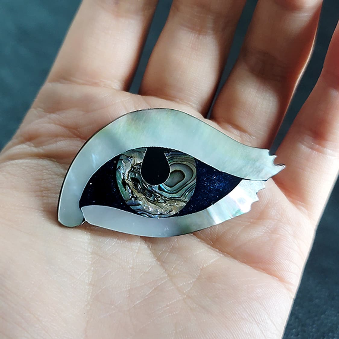 Stella 브로치 남자 여자 엔틱 빈티지 명품 우주 눈 자개 상품이미지6