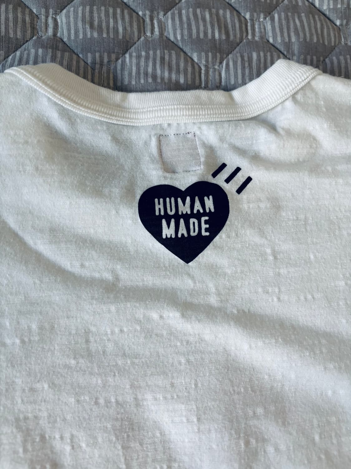 휴먼 메이드 그래픽 롱슬리브 티셔츠 화이트 L사이즈 상품이미지5