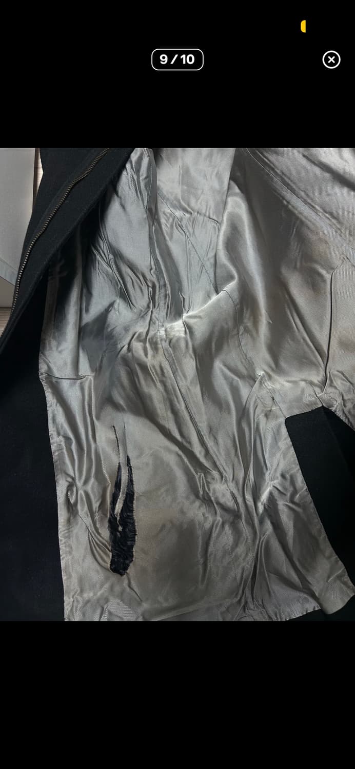 아르마니 하이넥 레더 포켓 코트 상품이미지4