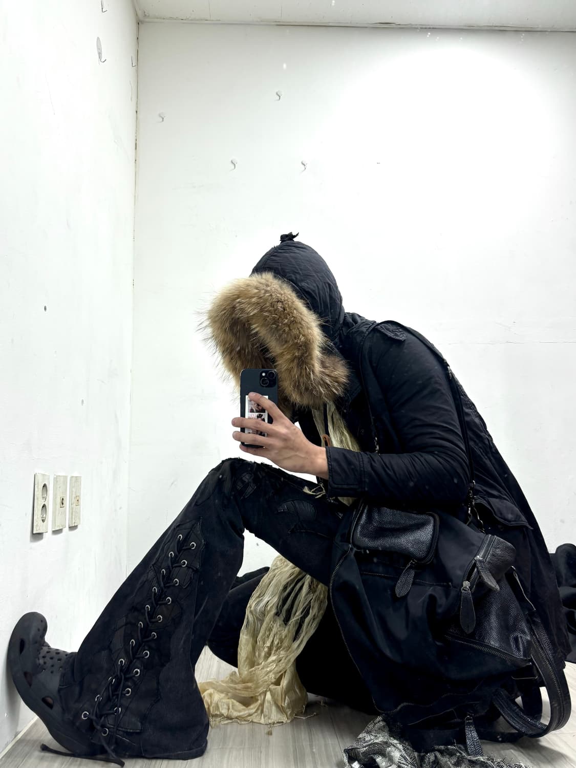[G.O.A] 2000s Archive Racoon Fur Black P 상품이미지1