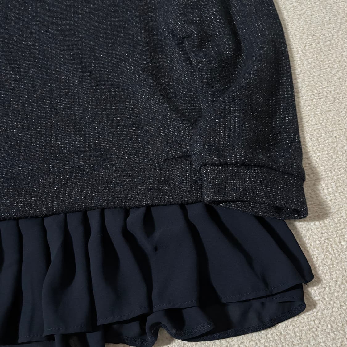 일본빈티지 chocol raffine 네이비 발레코어 탑 상품이미지4